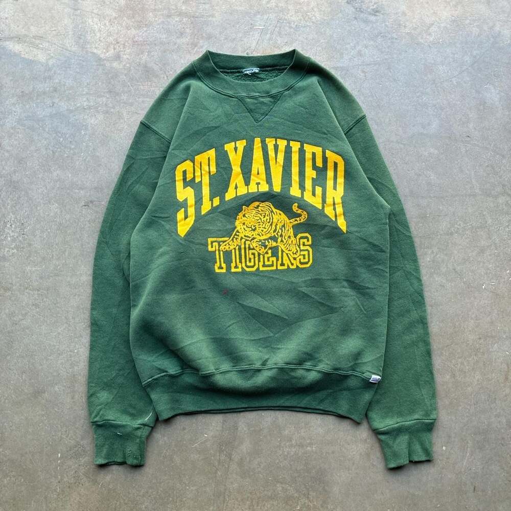 Vintage 1980s Russell Athletic St. Xavier Tigers Crewneck Sweatshirt